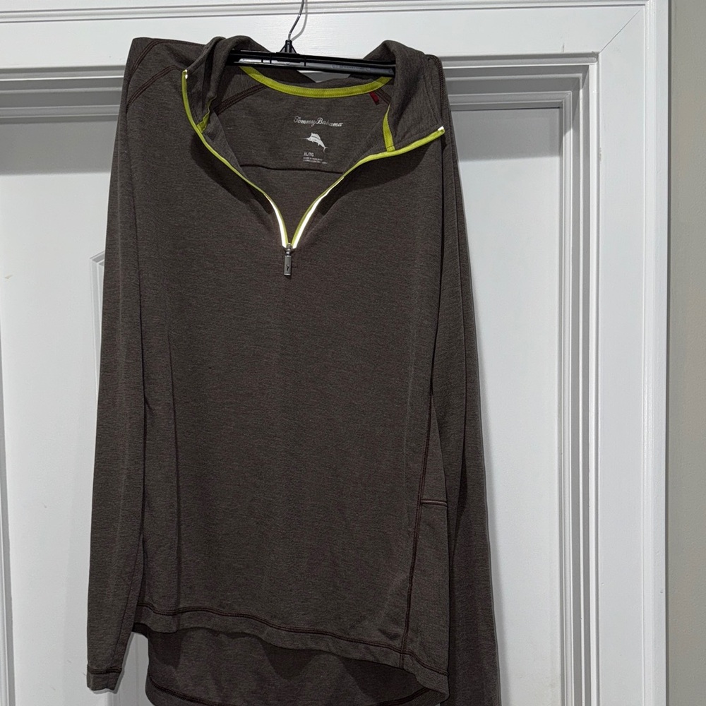 Tommy Bahama Brown Zip Up Sweater